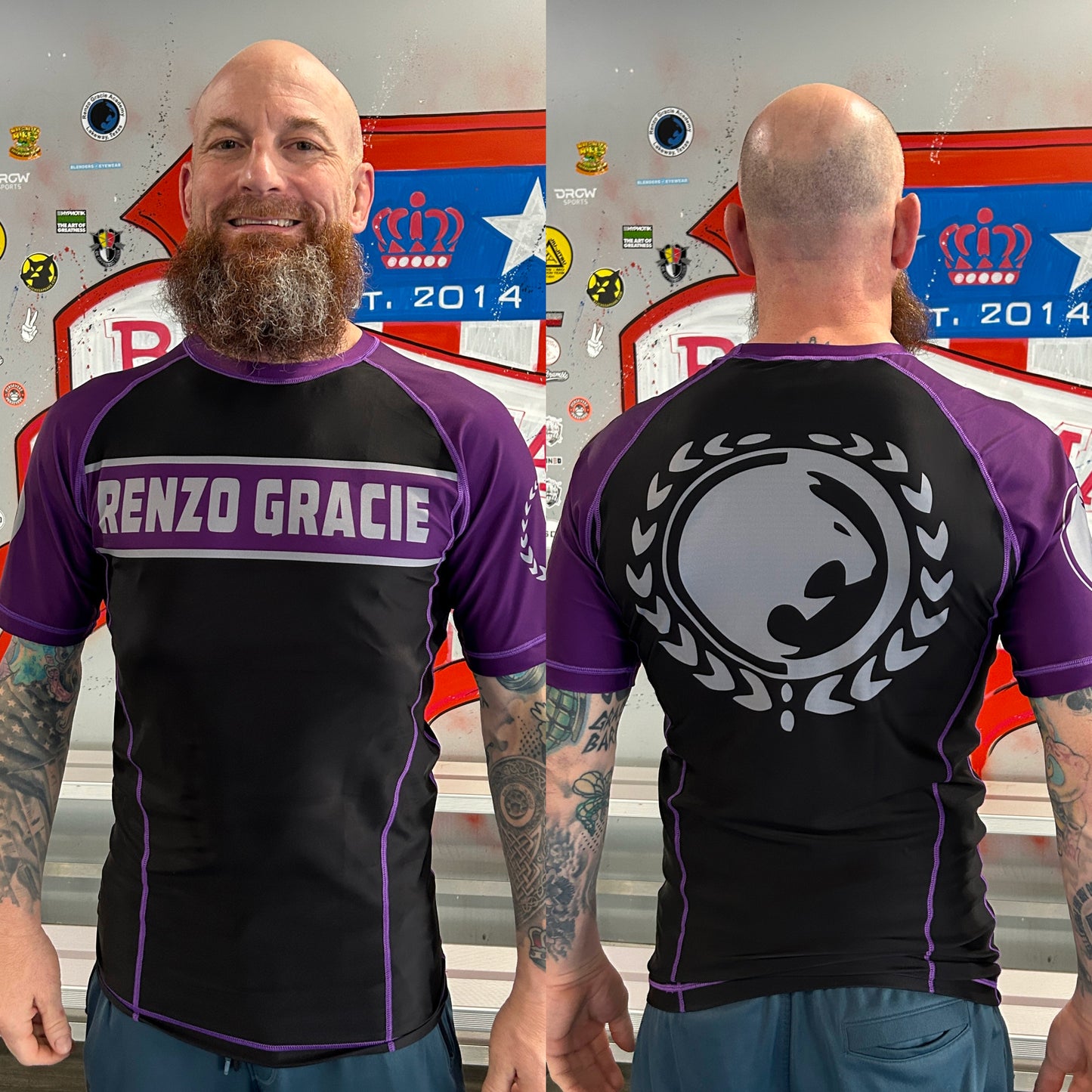 Classic Renzo Gracie Purple Rash Guard