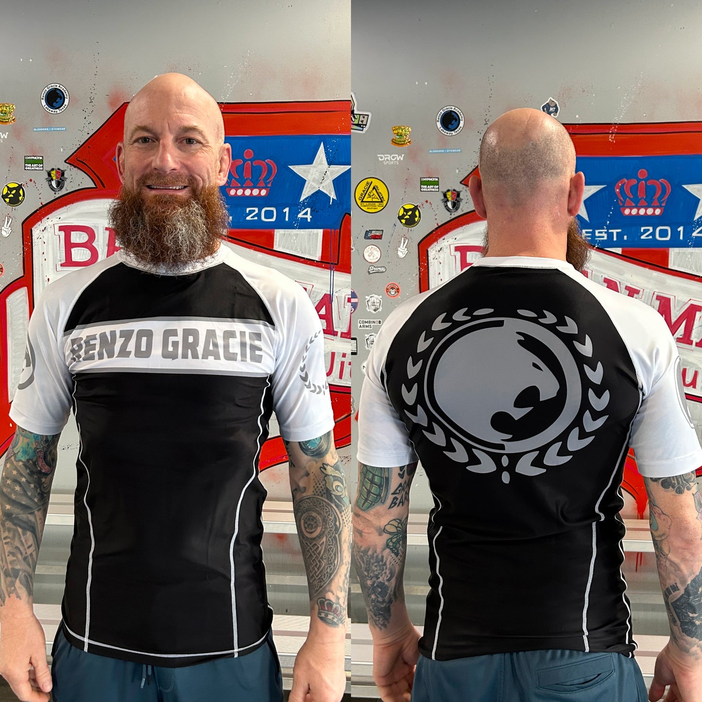 Classic Renzo Gracie White Rash Guard