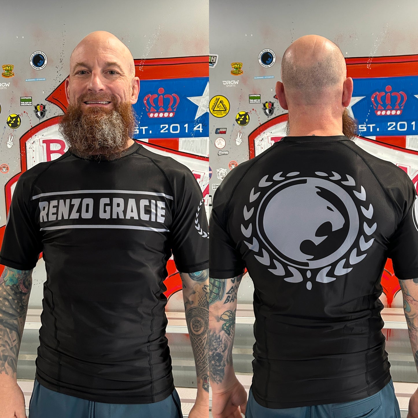 Classic Renzo Gracie Black Rash Guard