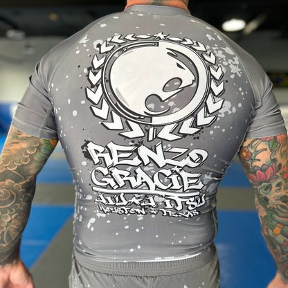 Graffiti Drip Rash Guard - Gray