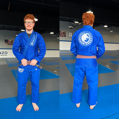 Basic Academy Adult Gi - Blue & White Patches