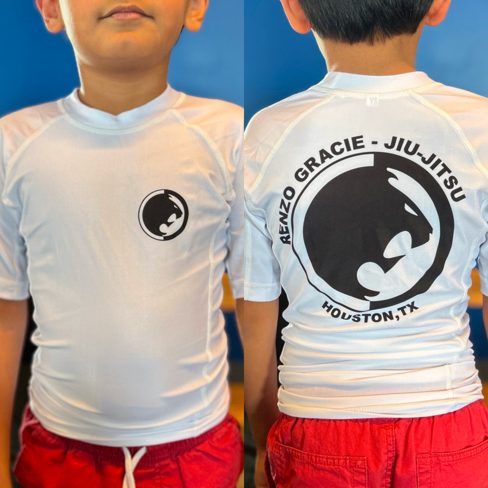 Kids - White Renzo Gracie Houston Rash Guard