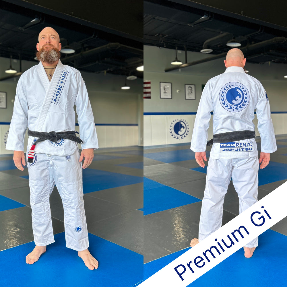 Premium RG Academy Adult Gi - White & Blue Patch